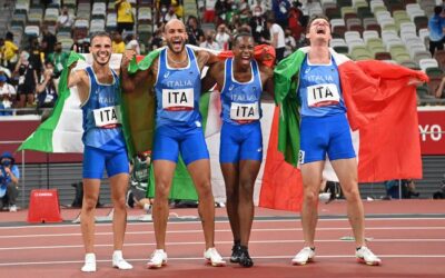 Tokyo 2020: staffetta 4×100 Italia medaglia d’oro. Antonella Palmisano oro 20 km. Luigi Busà oro nella specialità kumite 75 chili di karate