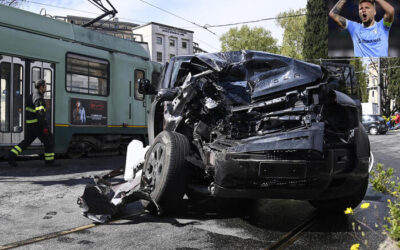 Incidente d’auto per Ciro Immobile, scontro con un tram a Roma: “Frattura di una costola”