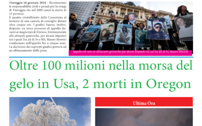 La prima pagina de il cittadino Italiano del 16 gennaio 2024