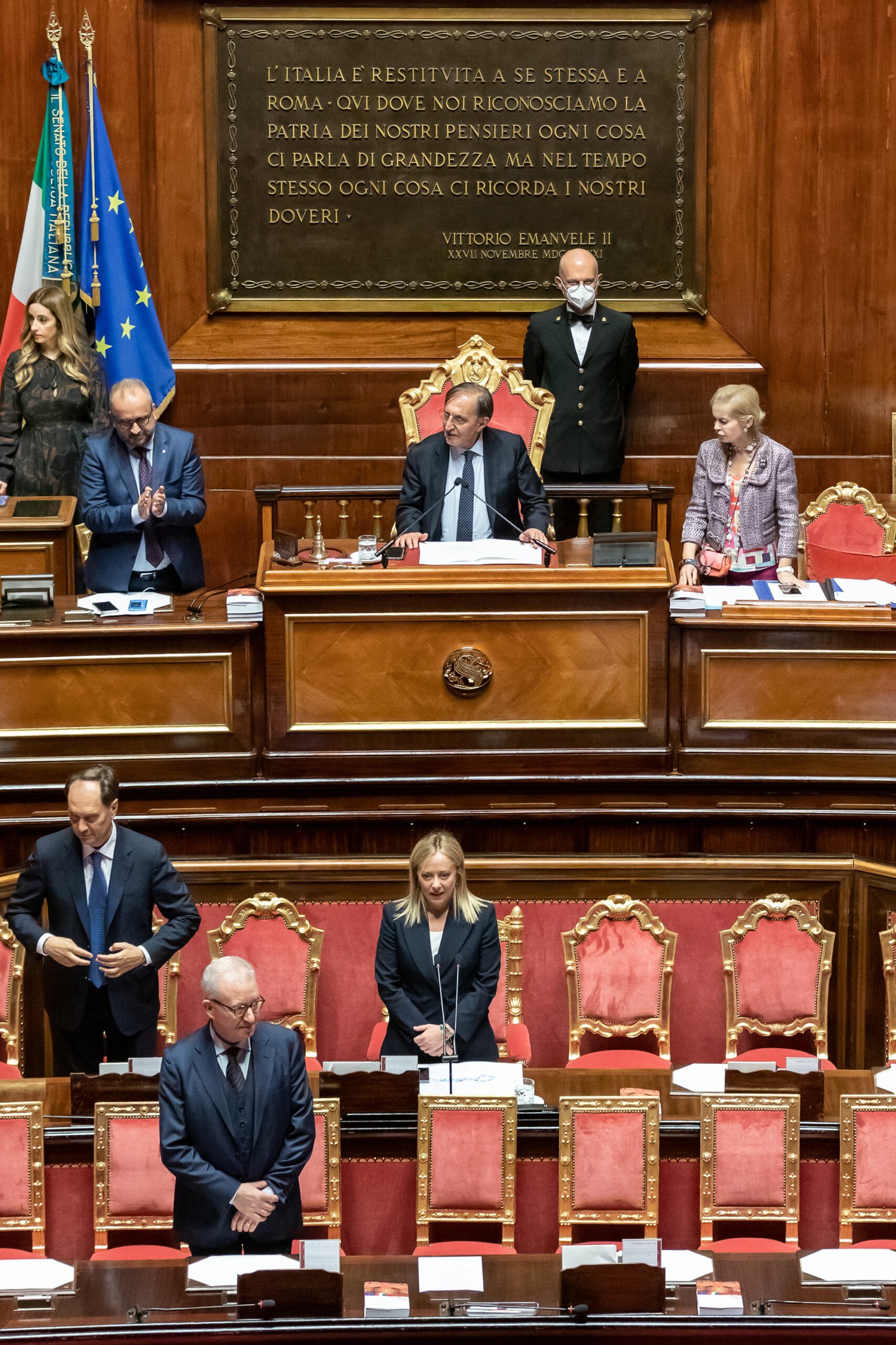 Seduta d’Aula del 25 ottobre 2022 – Consegna del testo delle dichiarazioni programmatiche del Presidente del Consiglio dei Ministri